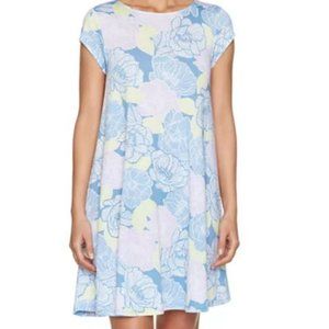 Swing Dress Floral Poppy Puff Printed Dress - Small